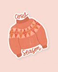 Sticker Cosy season : pull douillet illustré, finition brillante