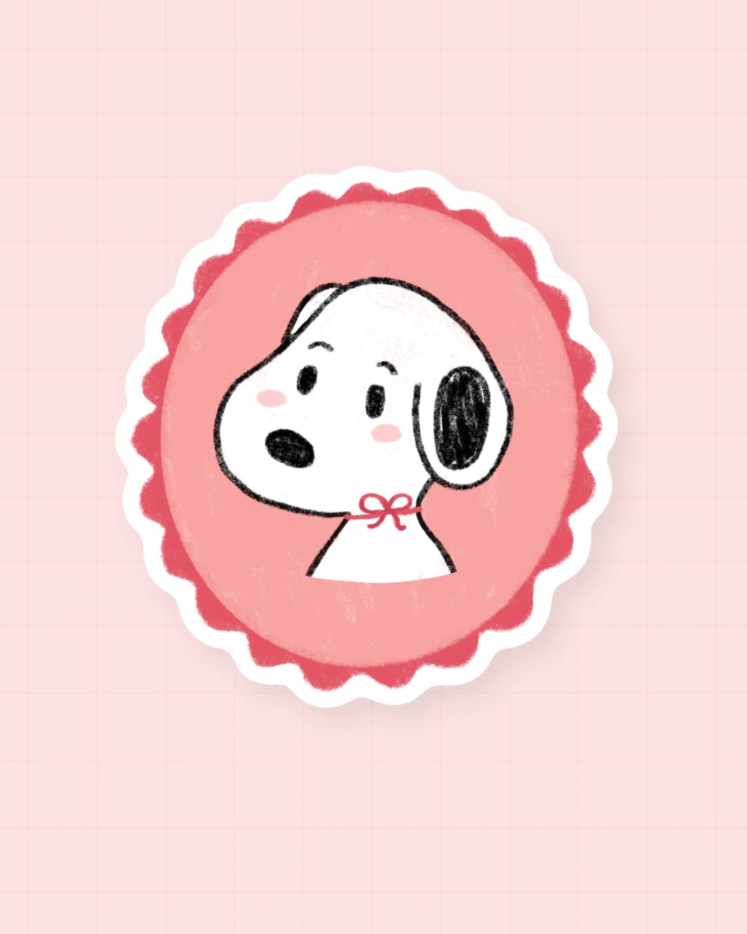 Sticker illustré 4,5 × 4,5 cm, finition brillante, fabriqué en France