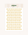 Planche de stickers Étoiles : petites étoiles dorées, format 17 × 11 cm