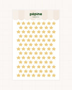 Planche de stickers Étoiles : petites étoiles dorées, format 17 × 11 cm